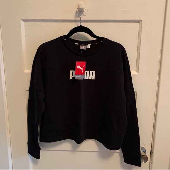 Black Puma Cropped Crewneck - Picture 3 of 4